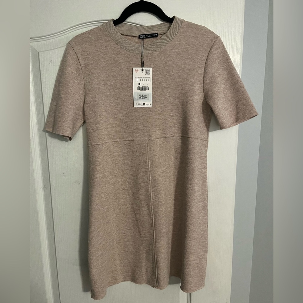 Zara Women's Beige Mini Dress
